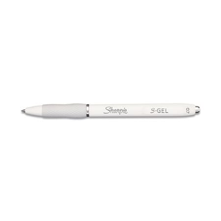 Sharpie FASHION BARREL PEN, MEDIUM 0.7 MM, BLACK INK, PEARL WHITE BARREL, DOZEN 2126236